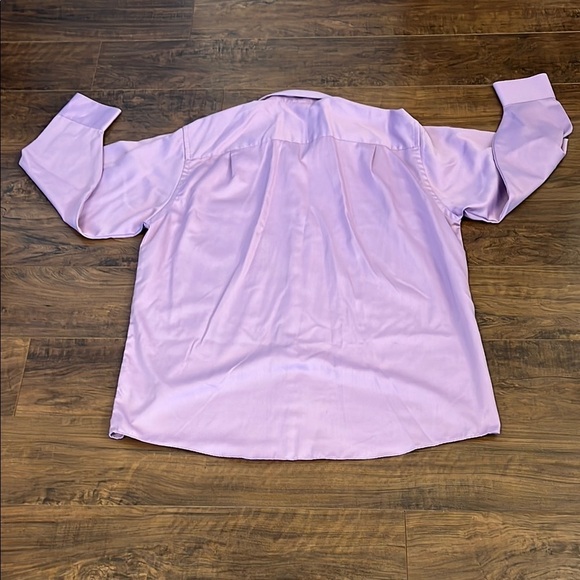 Men’s Geoffrey Beene Purple Wrinkle Free Dress Shirt Long Sleeves Sz XL 17 32/33 - Picture 6 of 7